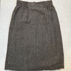 Vintage Peddlers HighWaisted Skirt Gray and White Houndstooth 9/10